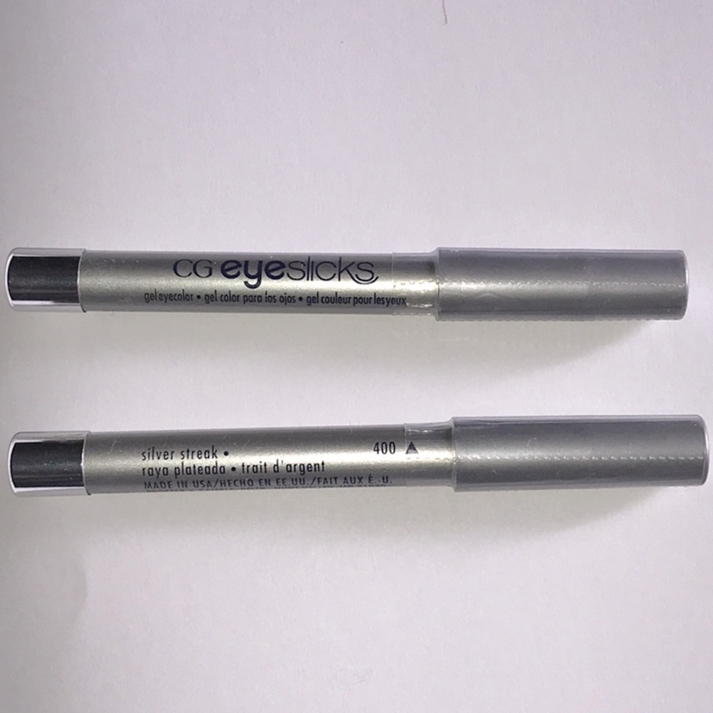 2 Cover Girl silver  soft gel eye color slicks